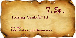 Tolnay Szebáld névjegykártya
